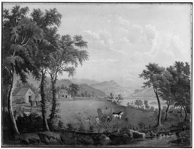 Summer Landscape: Haymaking (after American Harvesting)