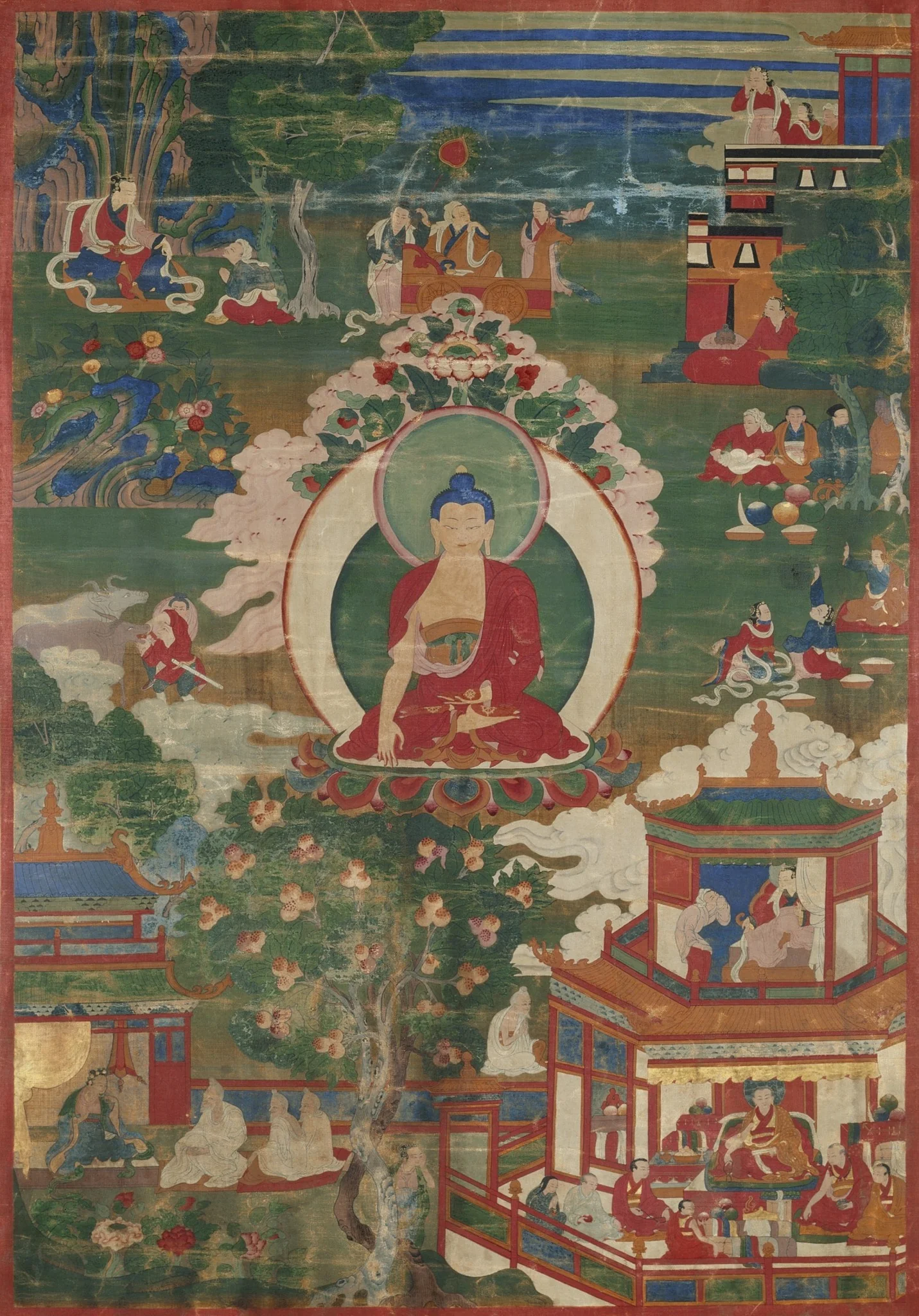Buddha Shakyamuni and Narrative Scenes