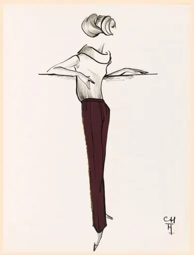 Pantalon bordeaux à pli
