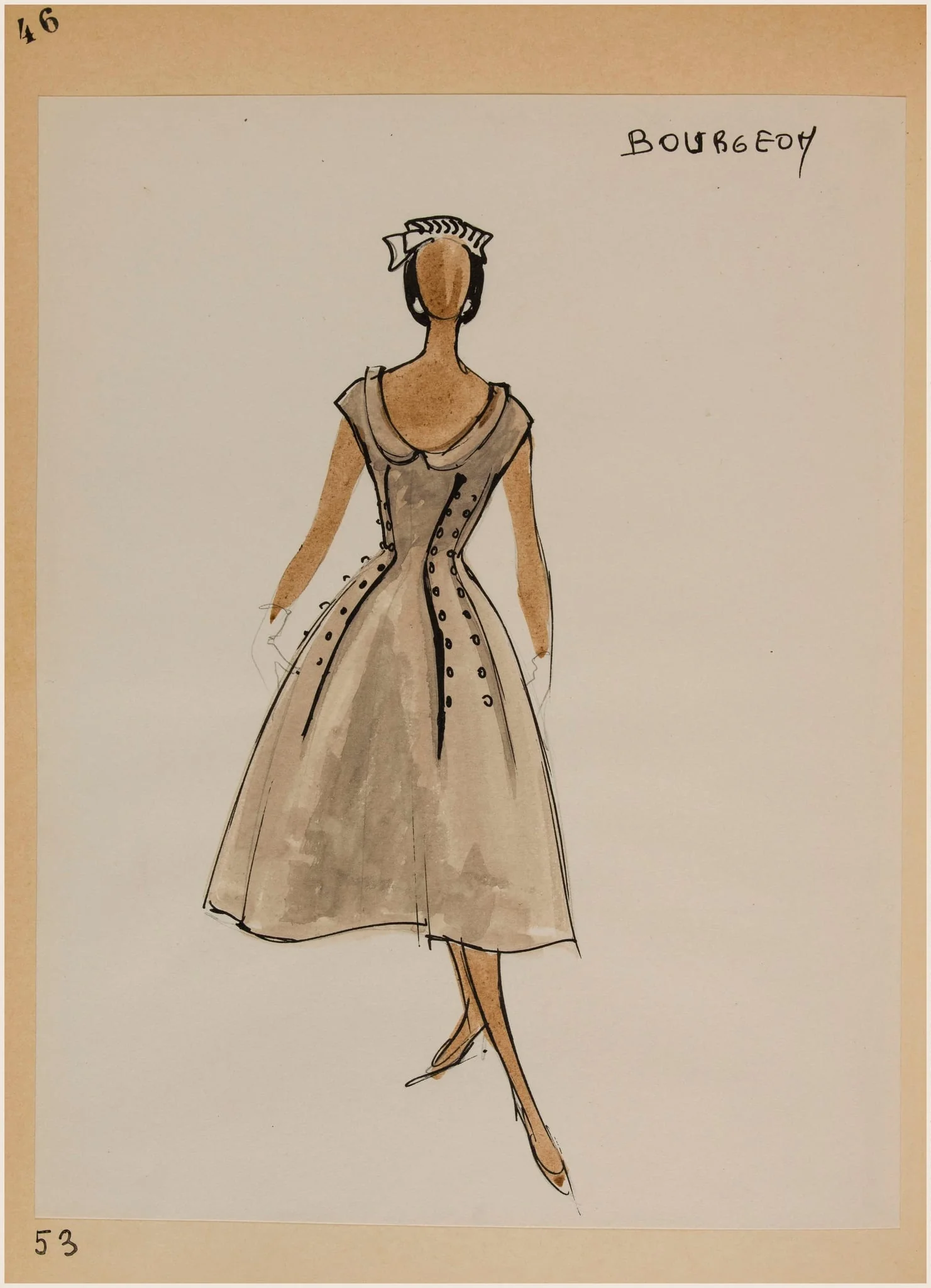 Bourgeon, by Carven, 1956