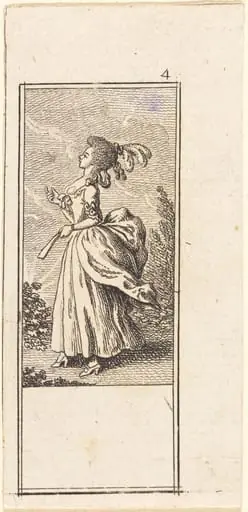 Girl with Fan, Facing Left
