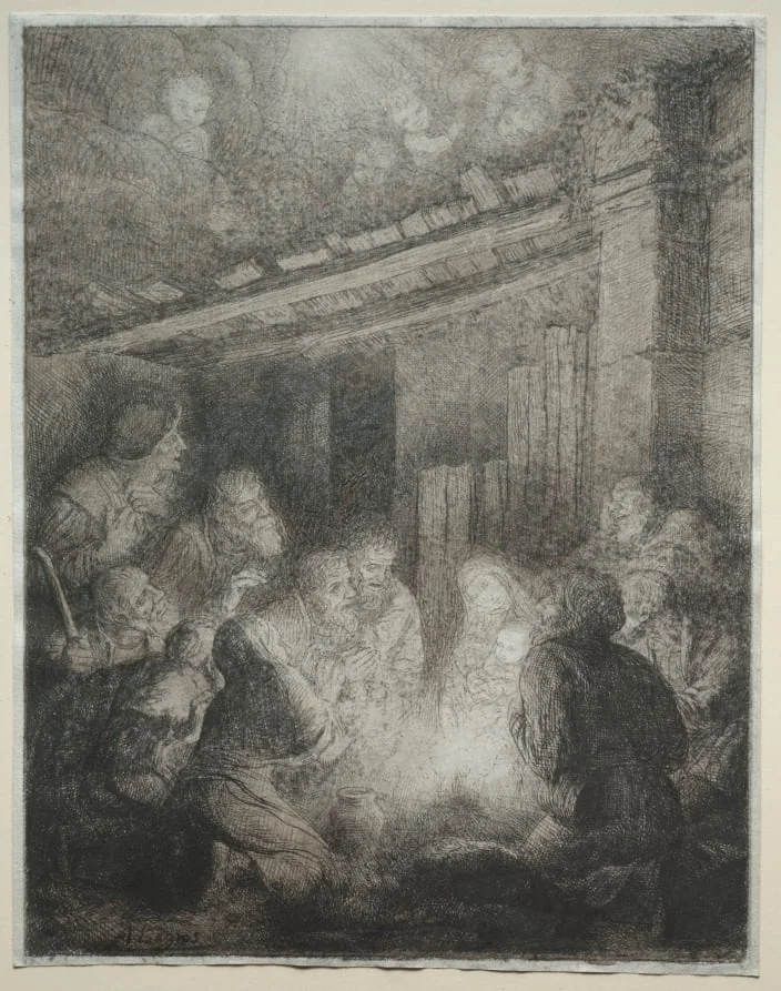 Adoration of the Shepherds, by Alphonse Legros, 1884