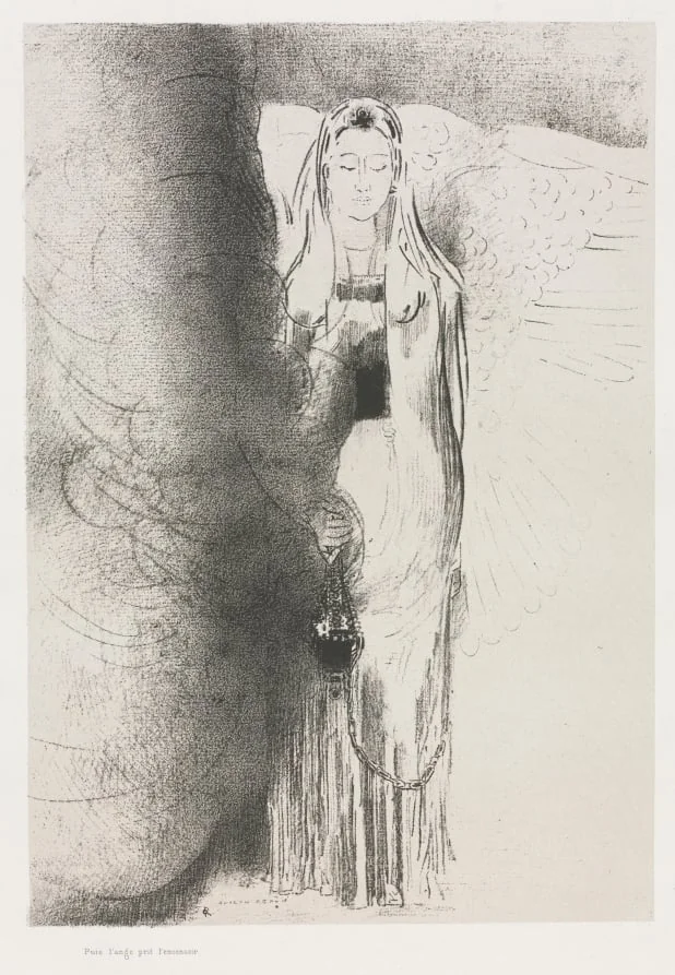 And the Angel Took the Censer, by Odilon Redon, 1899