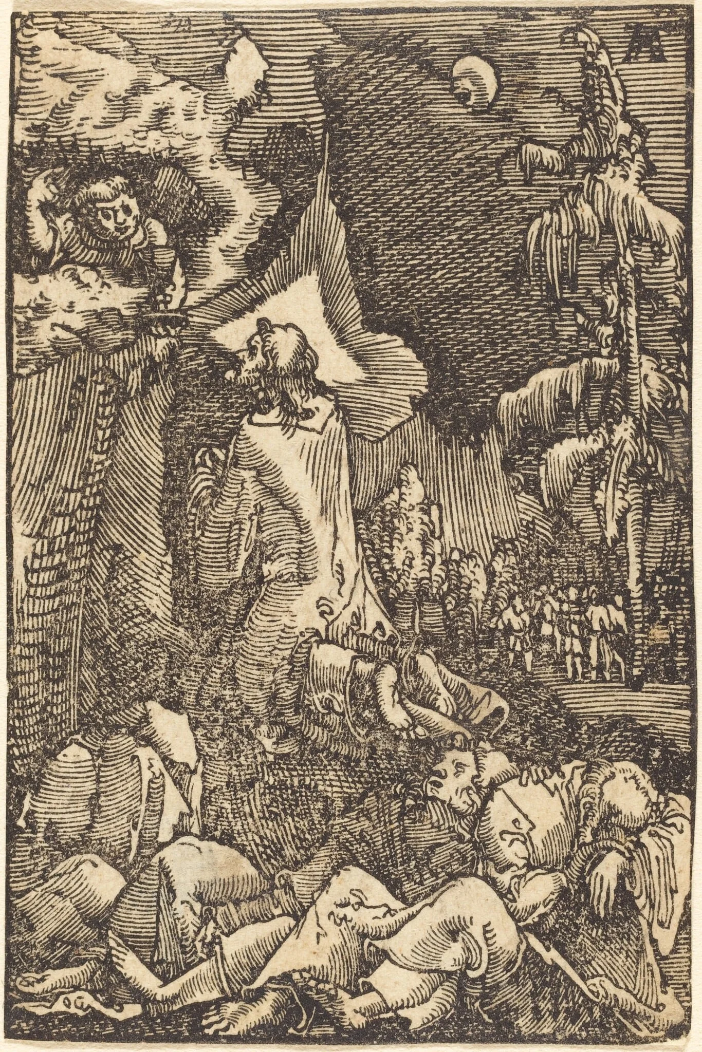 Christ on the Mount of Olives, by Albrecht Altdorfer, ink, 1513