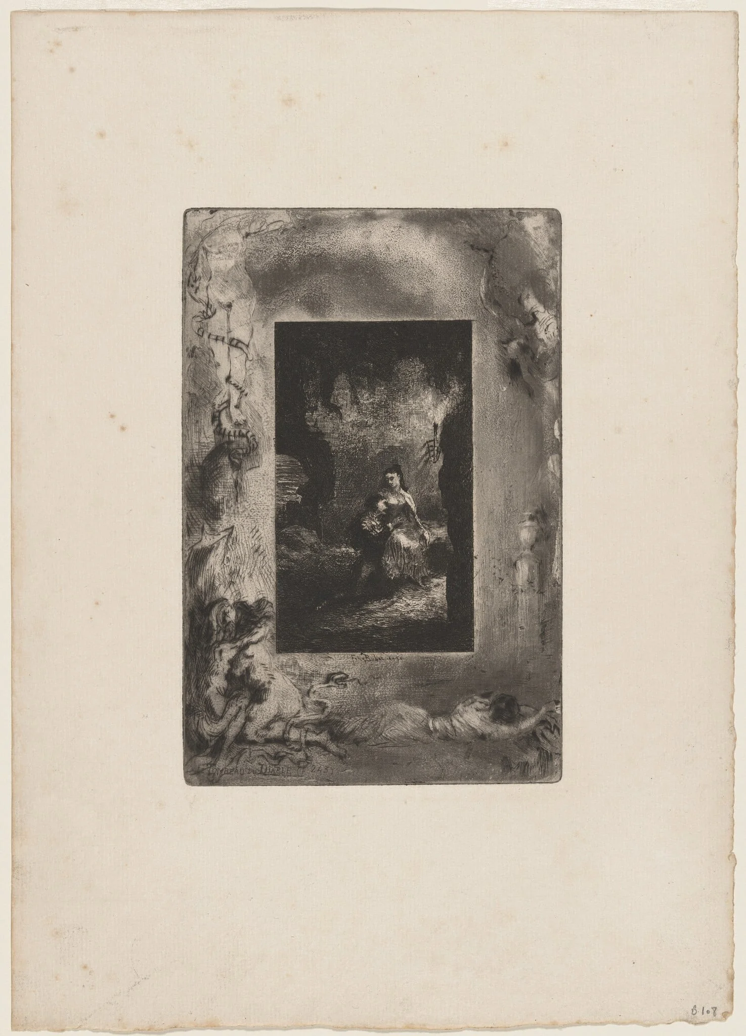 Le Tombeau du Diable, by Félix-Hilaire Buhot, ink, 1874