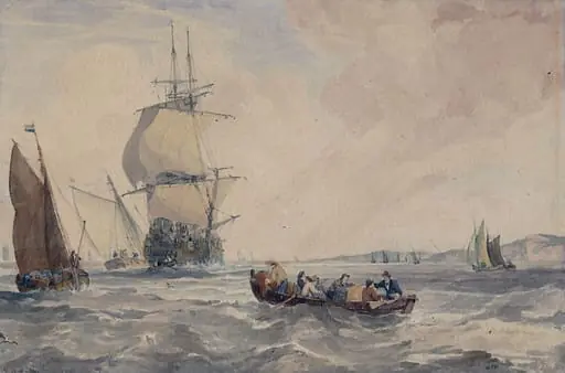 Passengers Proceeding by Boat to their Ship