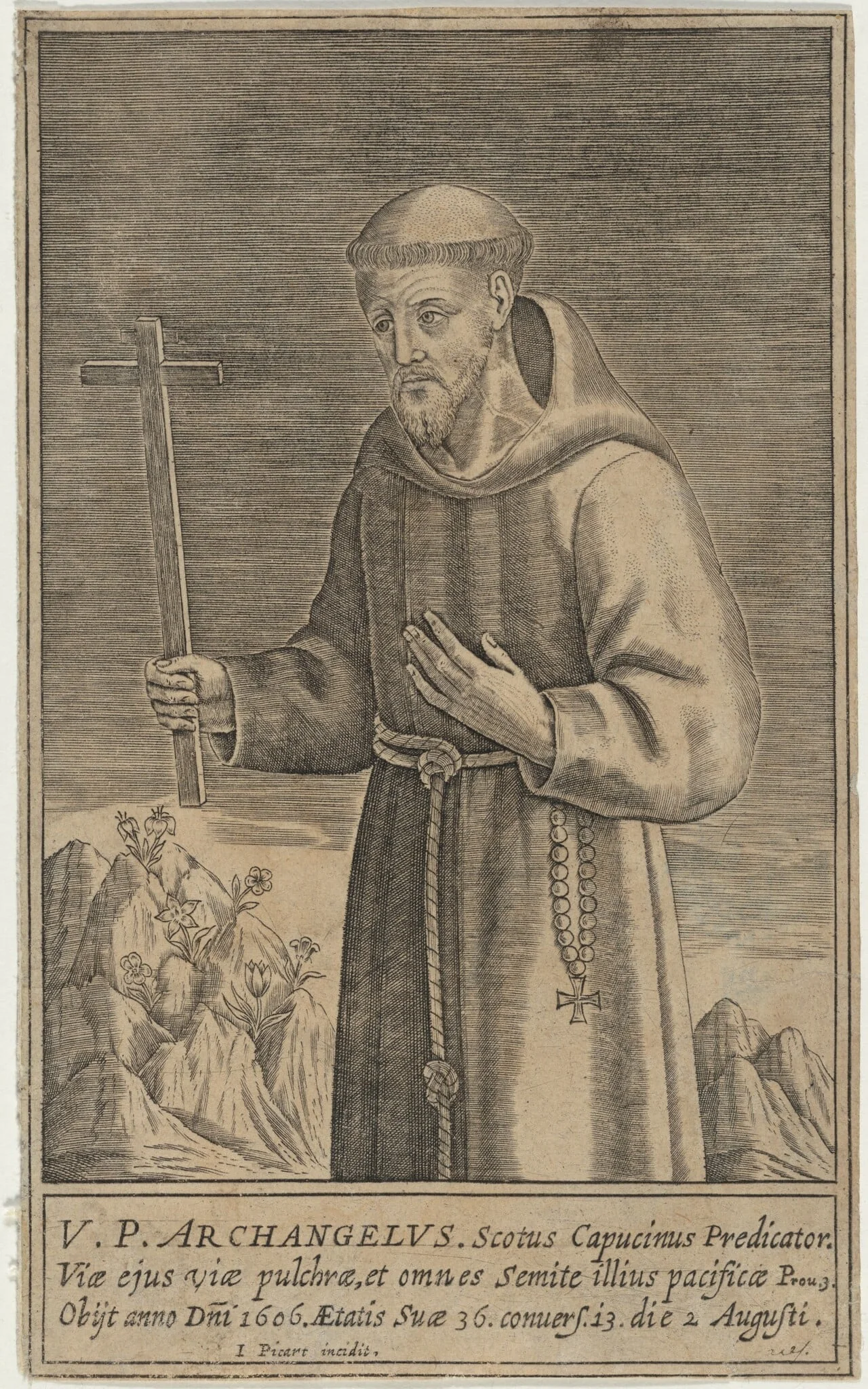 John Forbes, by Jacques I Picart, ink, 1623