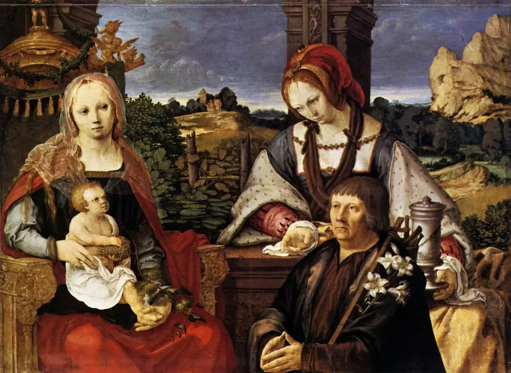 Mary with Child, St. Maria Magdalena and founder (separate outside, Inv. No. 7713)