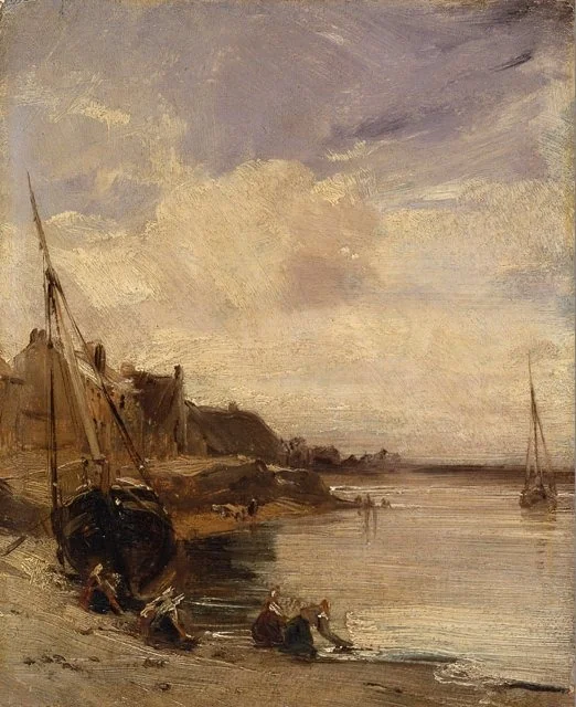 Low Tide at Boulogne, by Richard Parkes Bonington, unspecified, 1824