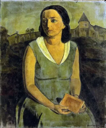 Portret de femeie cu cetate