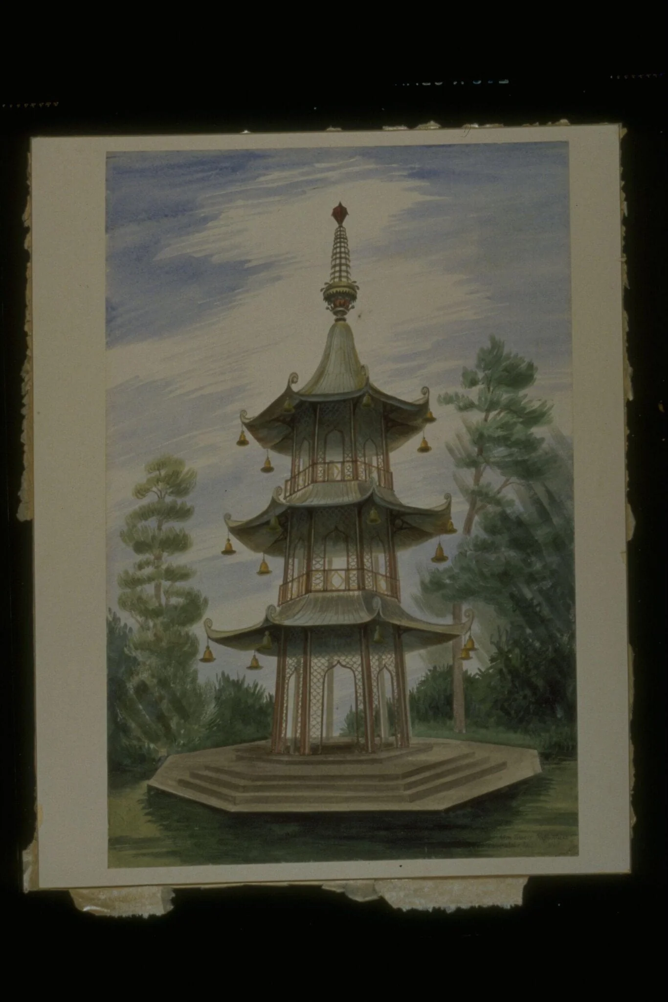 The Pagoda, Alton Towers, Staffordshire, by Barbara Jones, watercolor, 1943