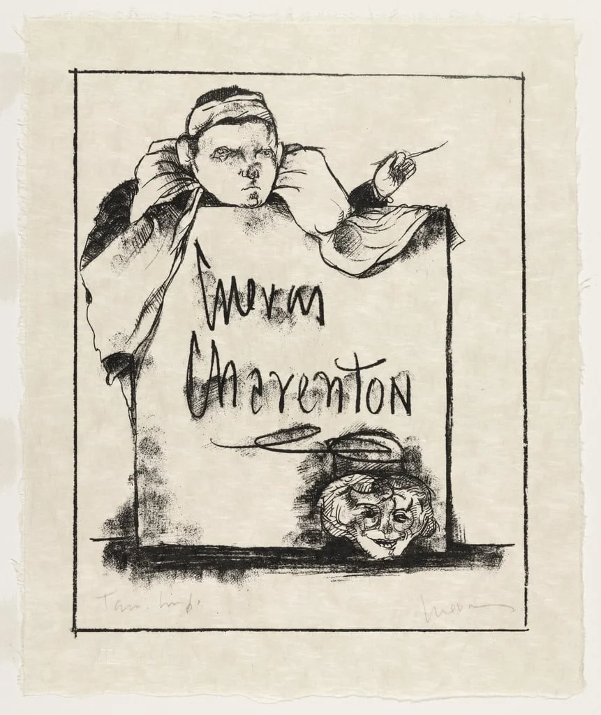 Untitled, by José Luis Cuevas, ink, 1967