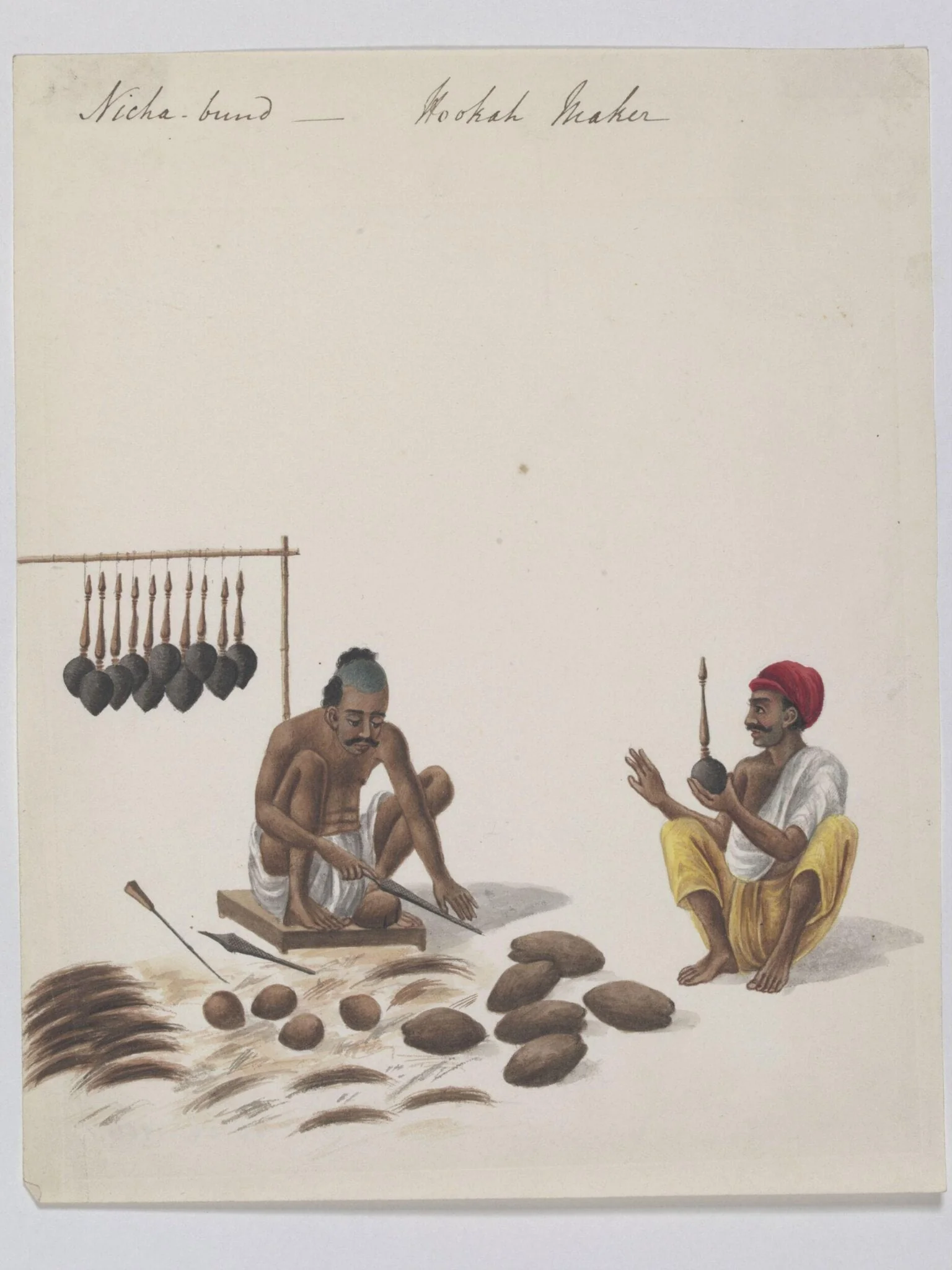 Hookah Maker, by Unknown, paint, 1826