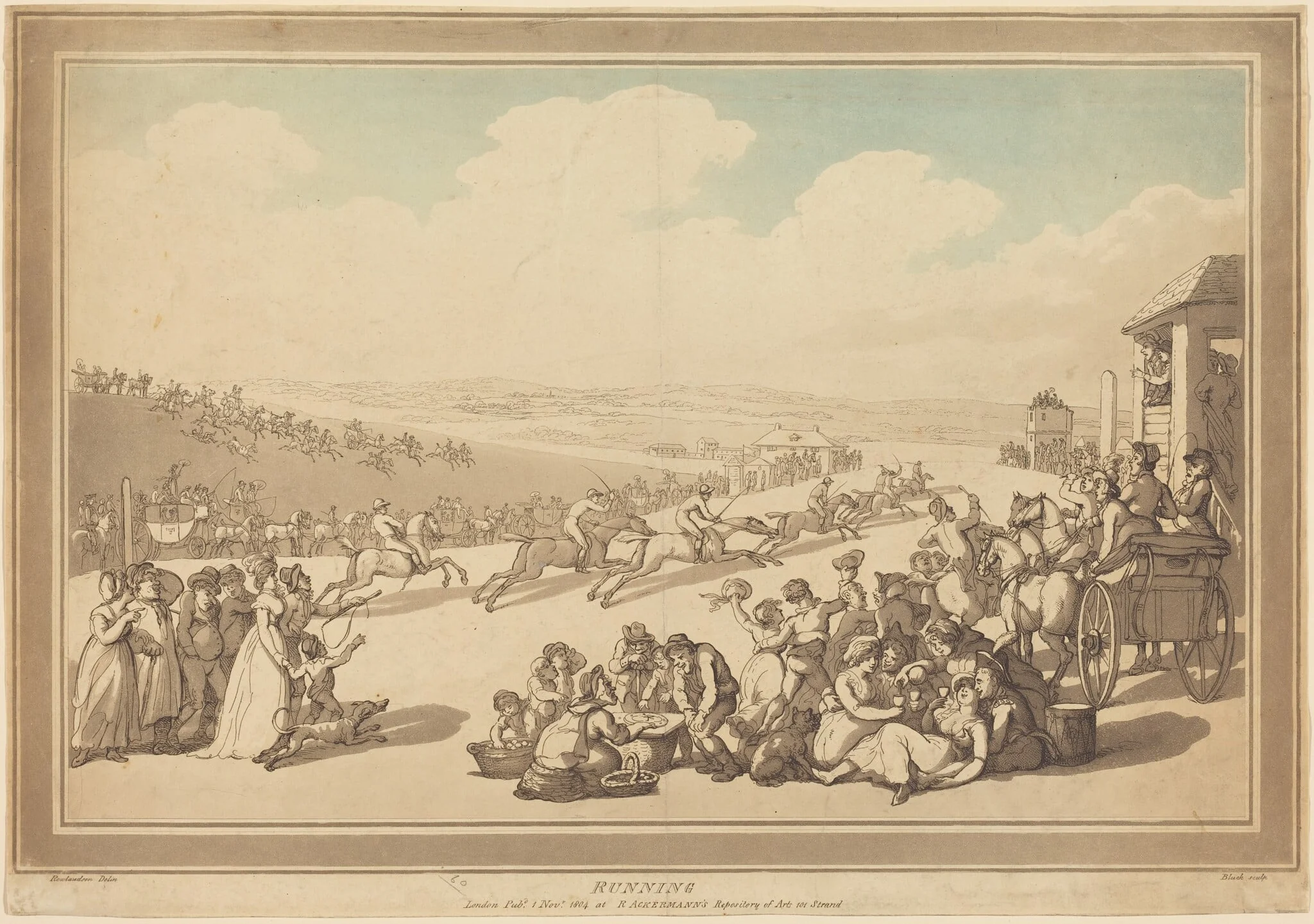 Running, by John Bluck, ink, 1804