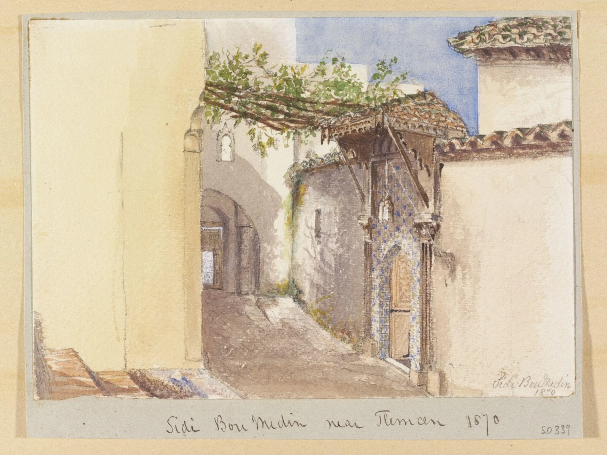 Sidi Bou Medin, by John Baptist Joseph Dormer, watercolor, 1870