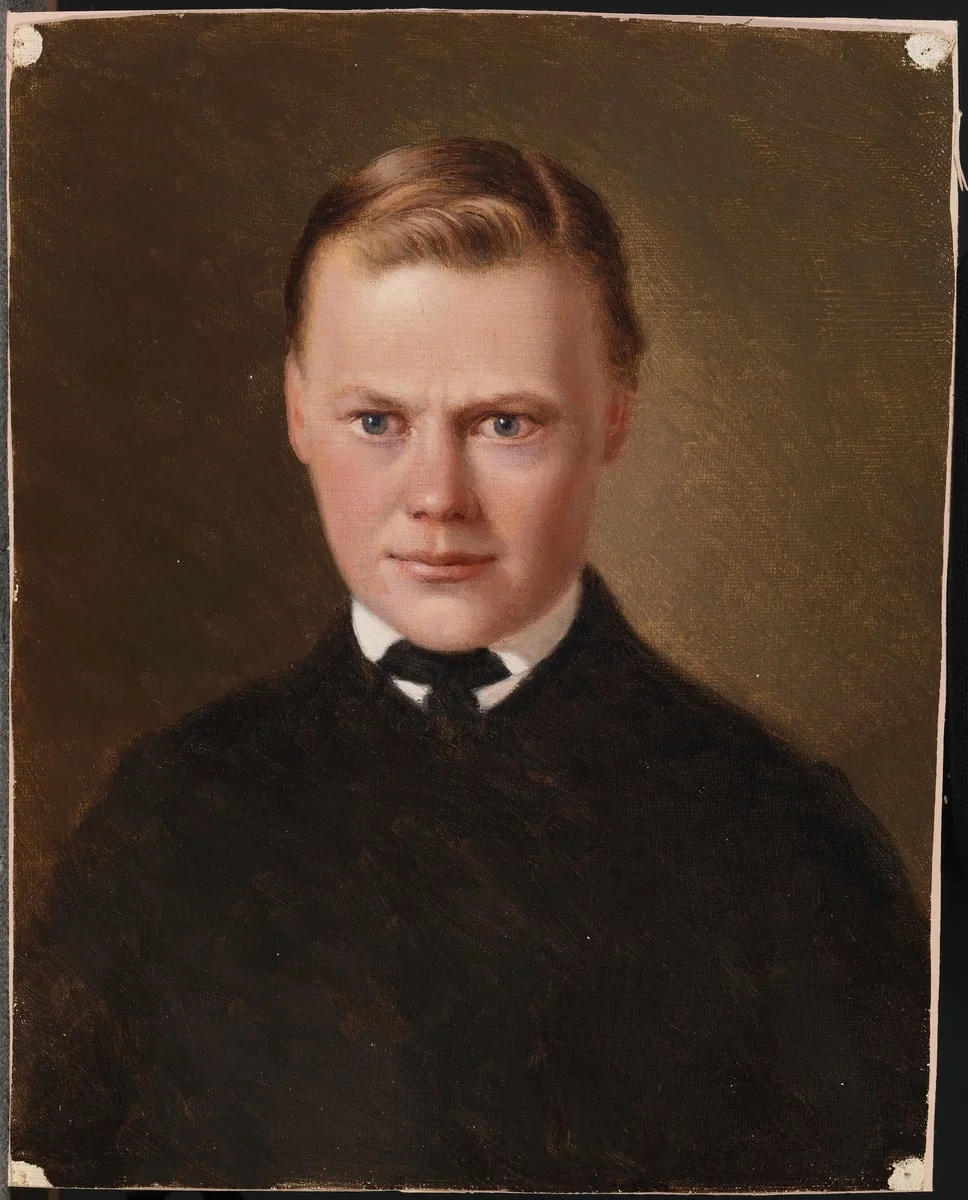 Nuoren miehen muotokuva, by Ferdinand von Wright, unspecified