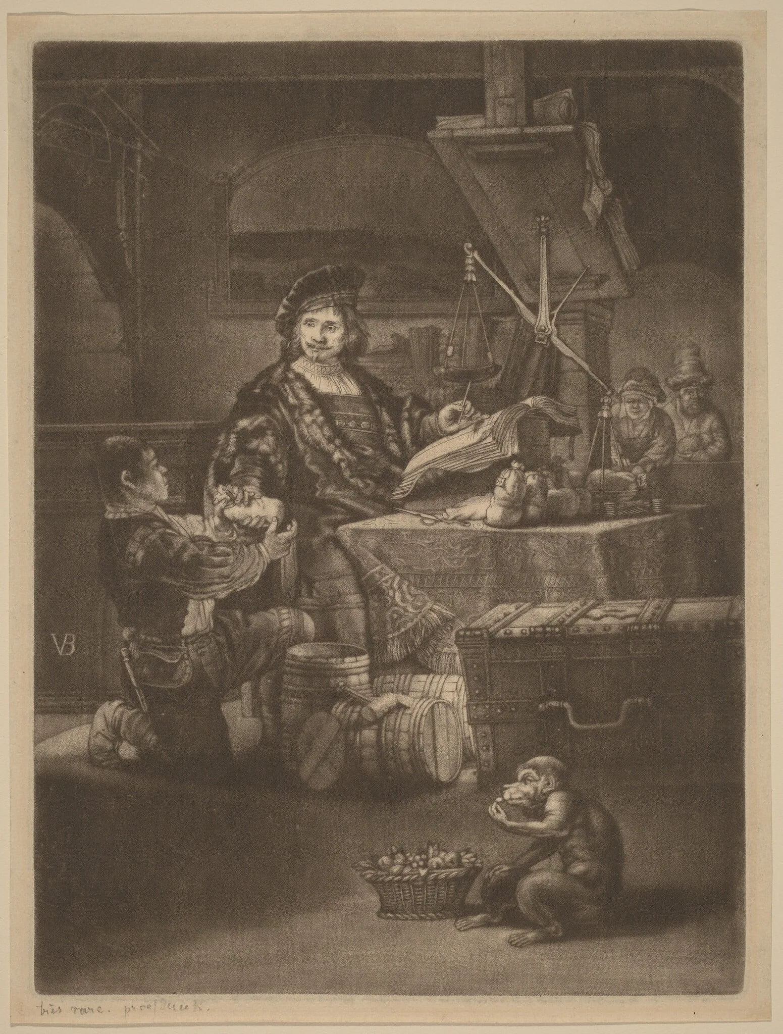 Jan Uytenbogaert, by Jan van der Bruggen, ink, 1689