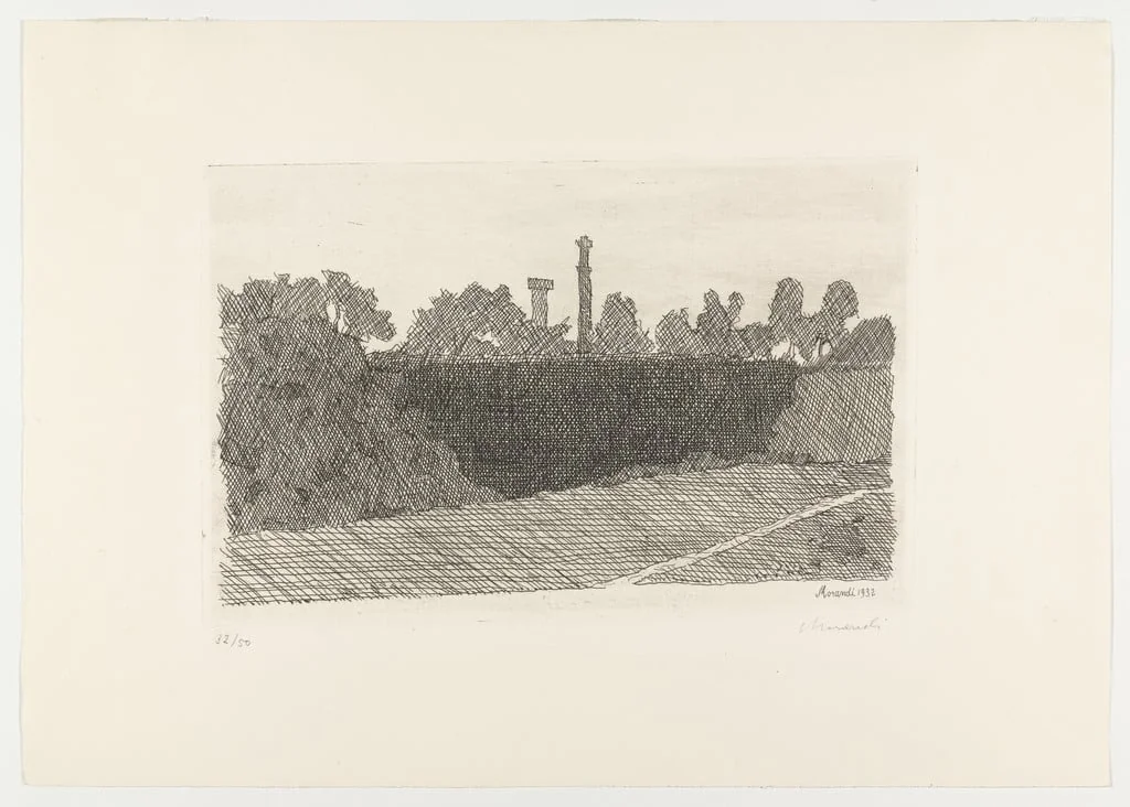 Untitled, by Giorgio Morandi, ink, 1932