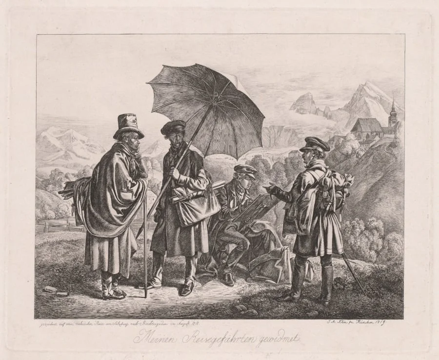 The Artists on Their Journey, by Johann Adam Klein, 1819