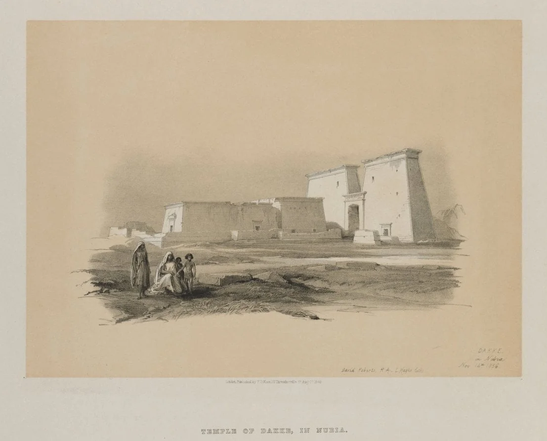 Egypt and Nubia, Volume I: Dakke, in Nubia, by Louis Haghe, 1846