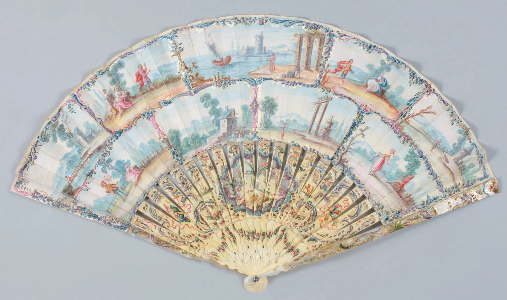 Eventail plié cabriolet, by Unknown, unspecified, 1770
