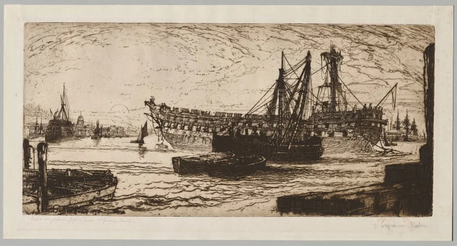 Breaking Up of the "Agamemnon," No. 1, by Francis Seymour Haden, 1870