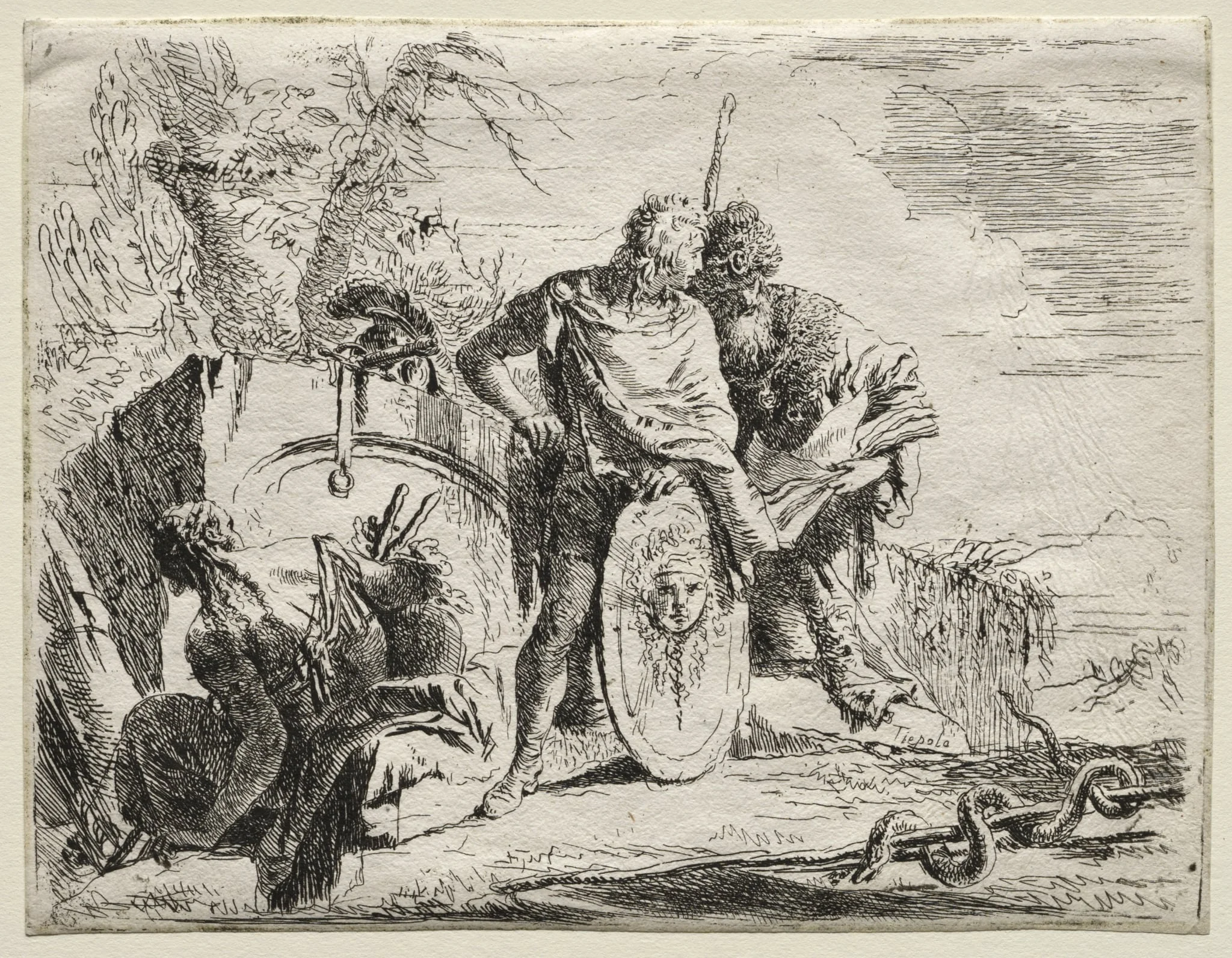 Various Caprices:  The Astrologen and the Young Soldier, by Giovanni Battista Tiepolo, 1742