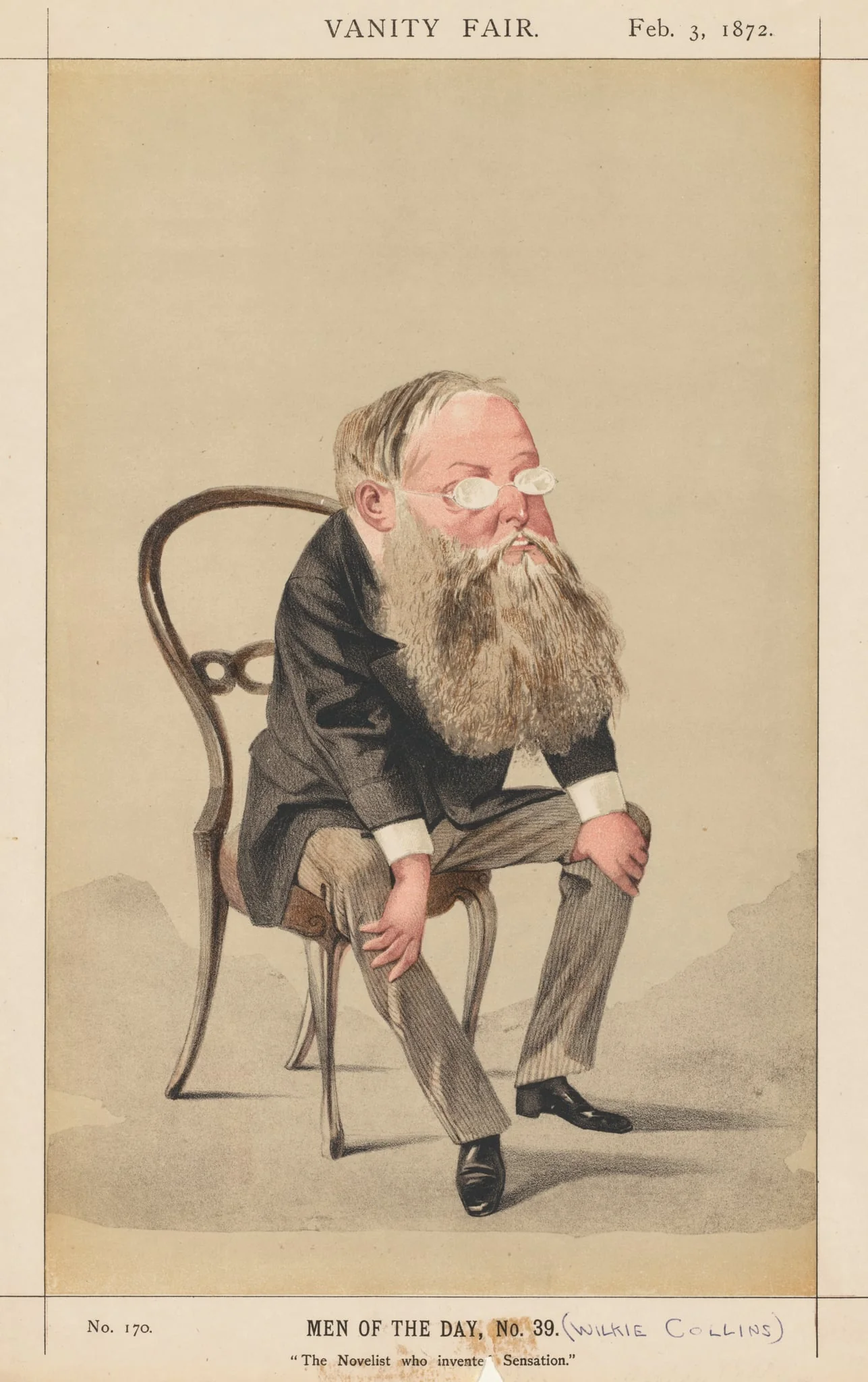 Vanity Fair: Men of the Day, No. 39 "The Novelist who invented Sensation"