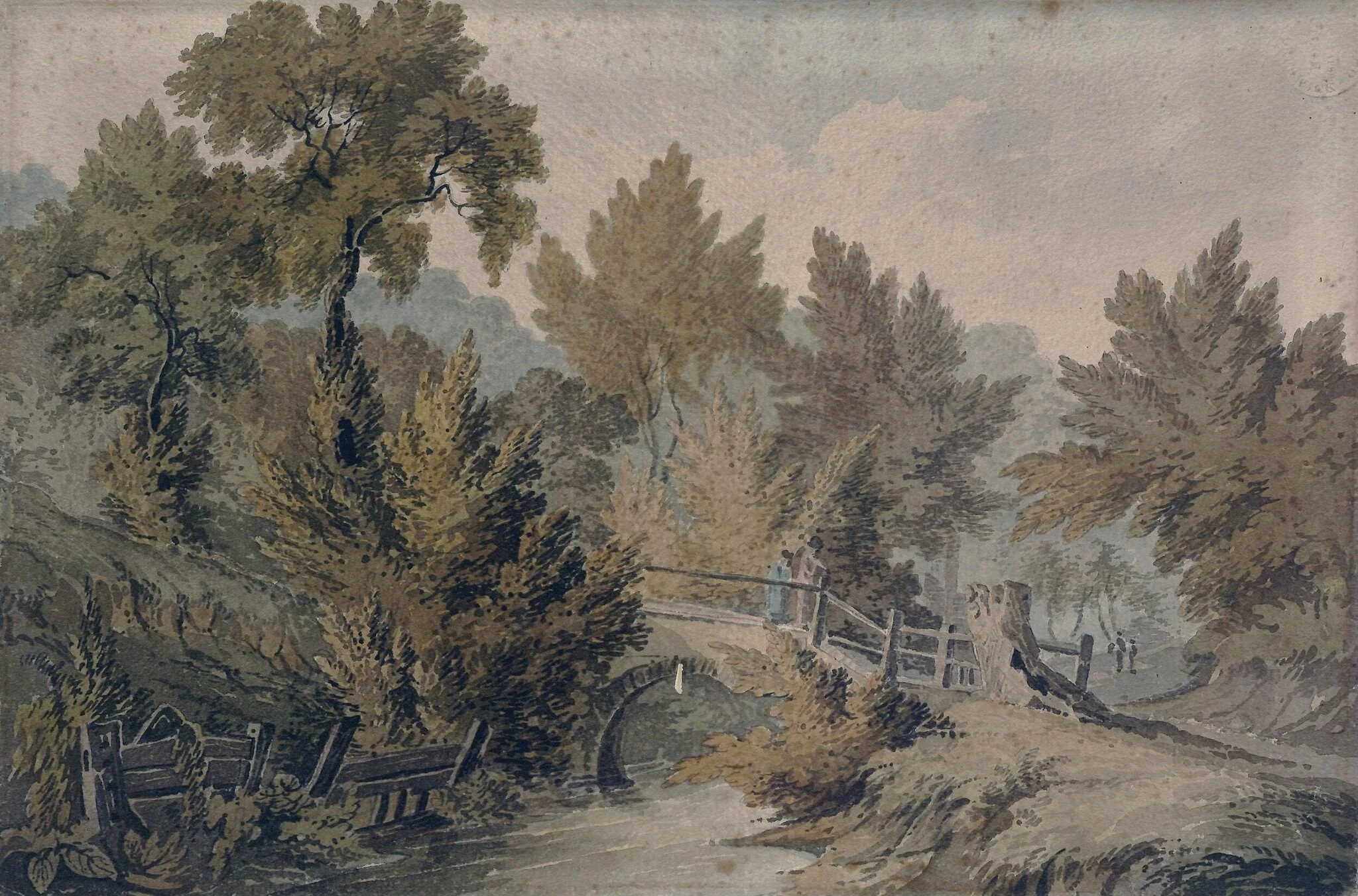 Landscape with Bridge and Stream