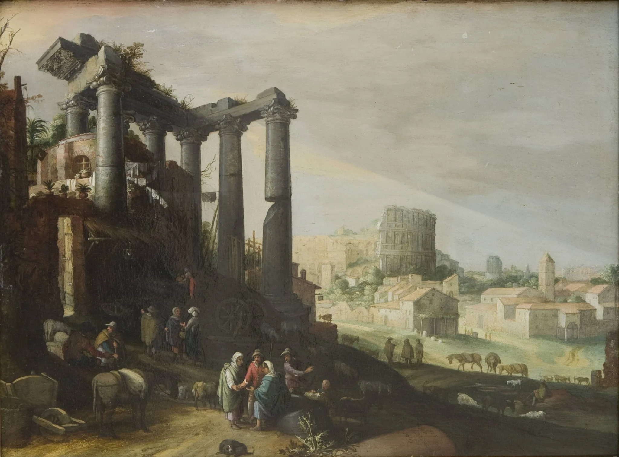 Landscape with a View of Campo Vaccino in Rome, by Unknown, unspecified, 1609