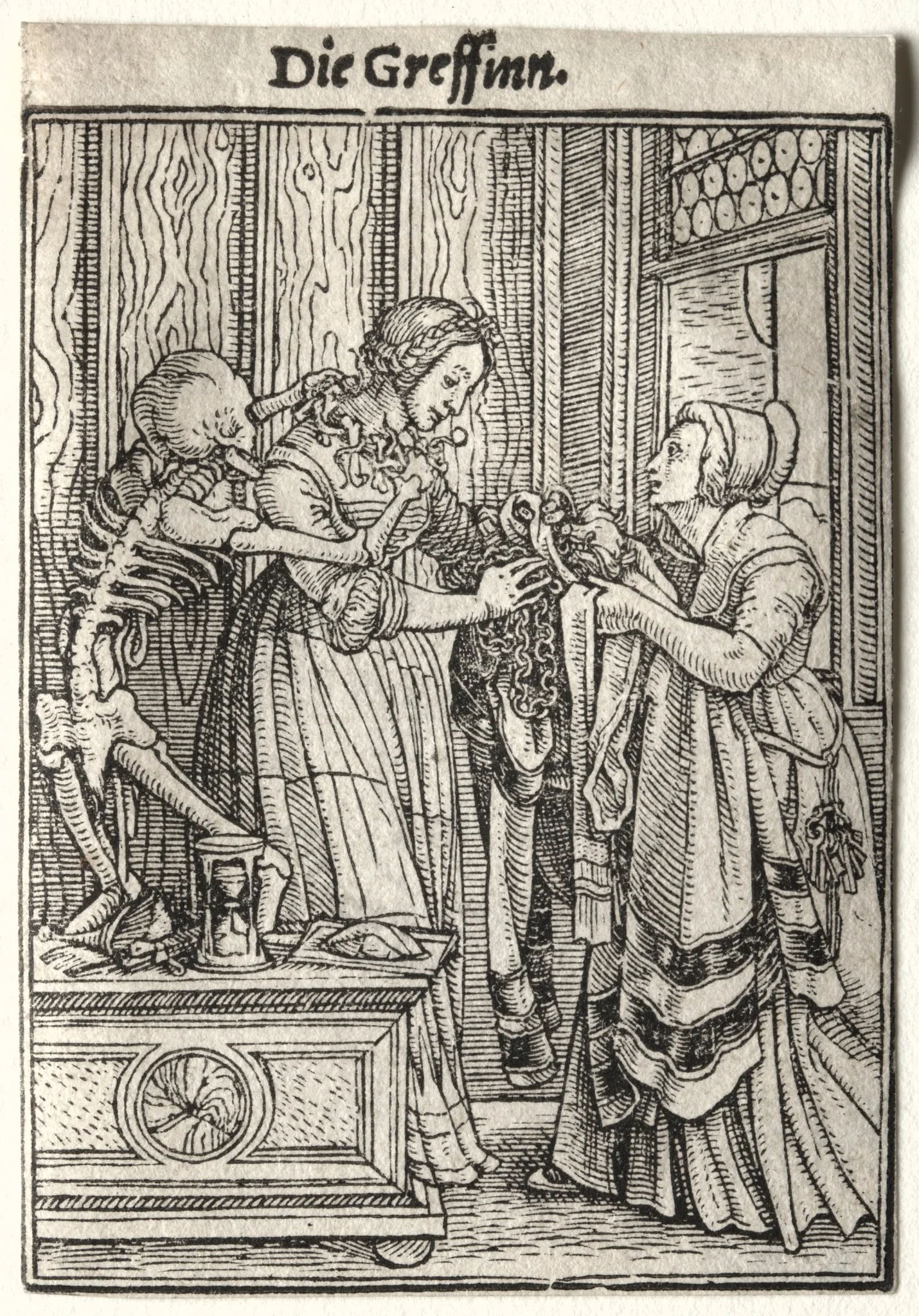 Dance of Death:  The Countess, by Hans Holbein the Younger, 1526