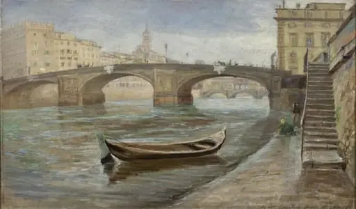 An Overcast Day in Florence near Ponte Santa Trinità