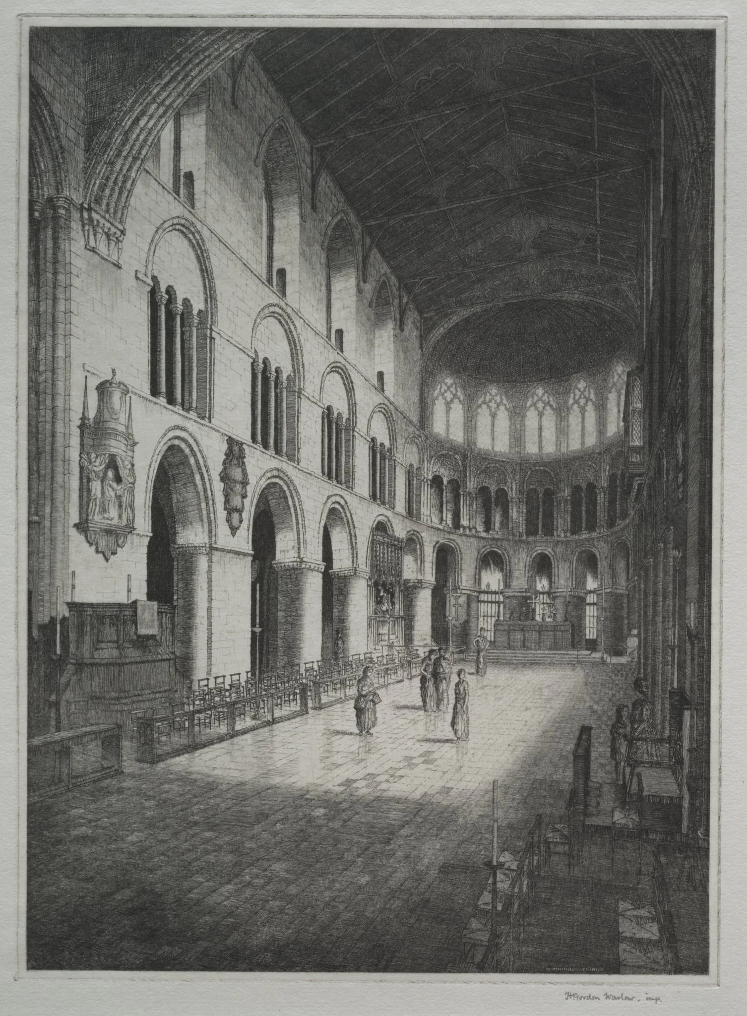 St. Bartholomew's Church, Interior, by Herbert Gordon Warlow, 1923