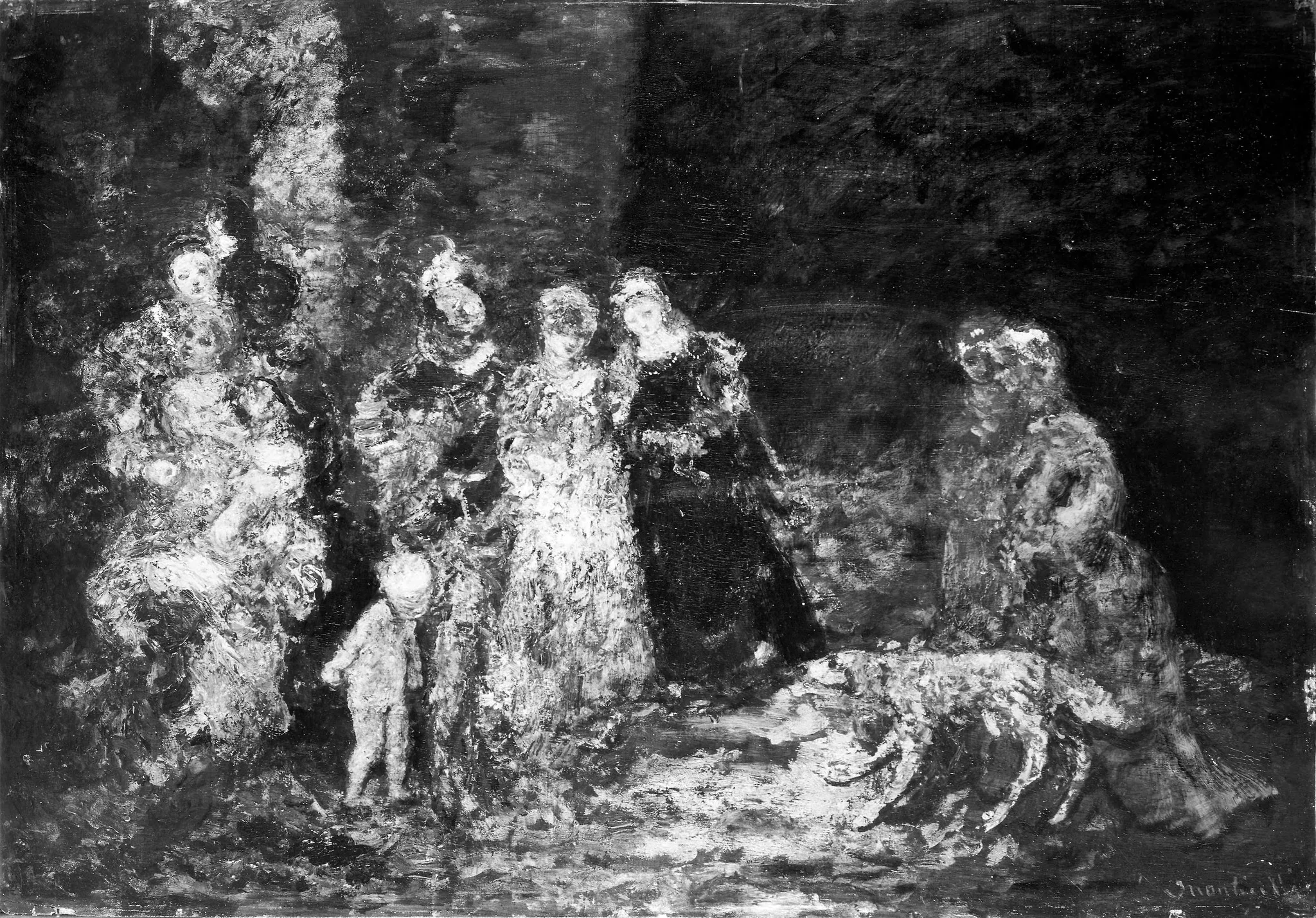 The Fairies, by Adolphe Joseph Thomas Monticelli, unspecified, 1875