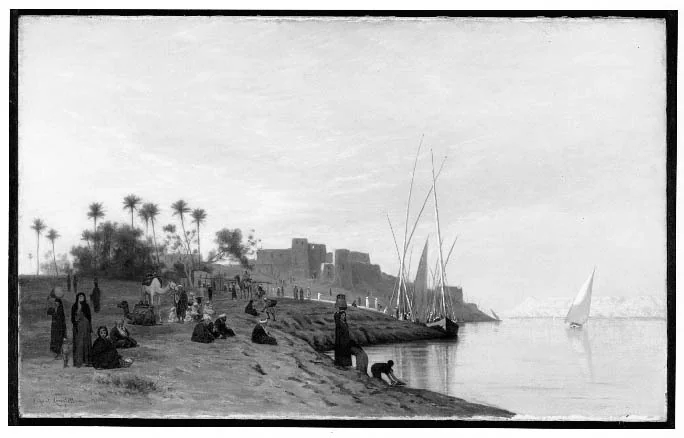 Esneh on the Nile, by Ernest Wadsworth Longfellow, oil, 1890
