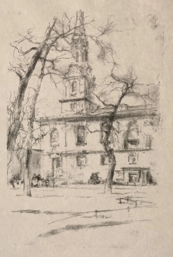 St. Giles-in-the-Fields, by James McNeill Whistler, 1896