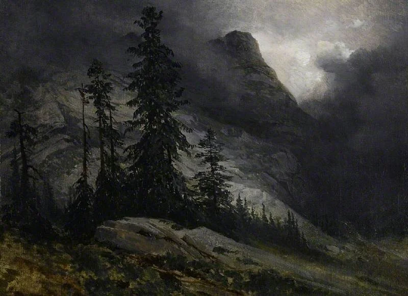 Storm at Handeck, by Alexandre Calame, oil, 1838