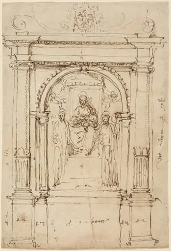 Altarpiece of the Madonna and Child with Saints, in Its Architectural Setting