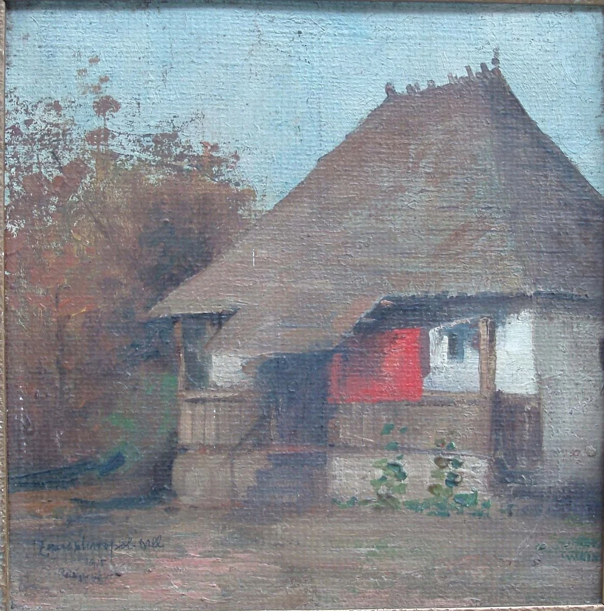 Casă la țară, by Gheorghe Zamphiropol Dall, unspecified, 1915
