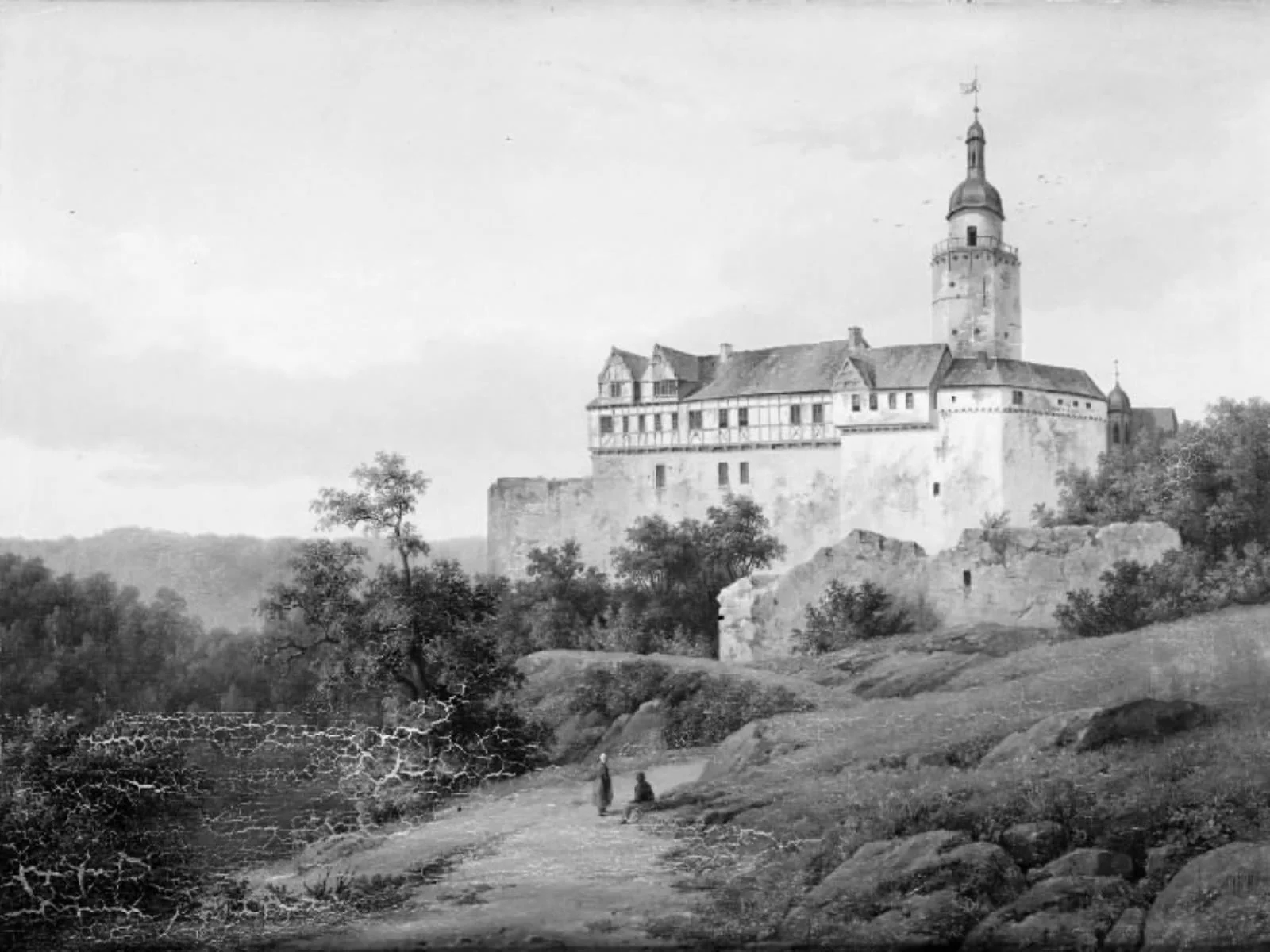 Falkenstein Castle in the Harz, by Unknown, 1836