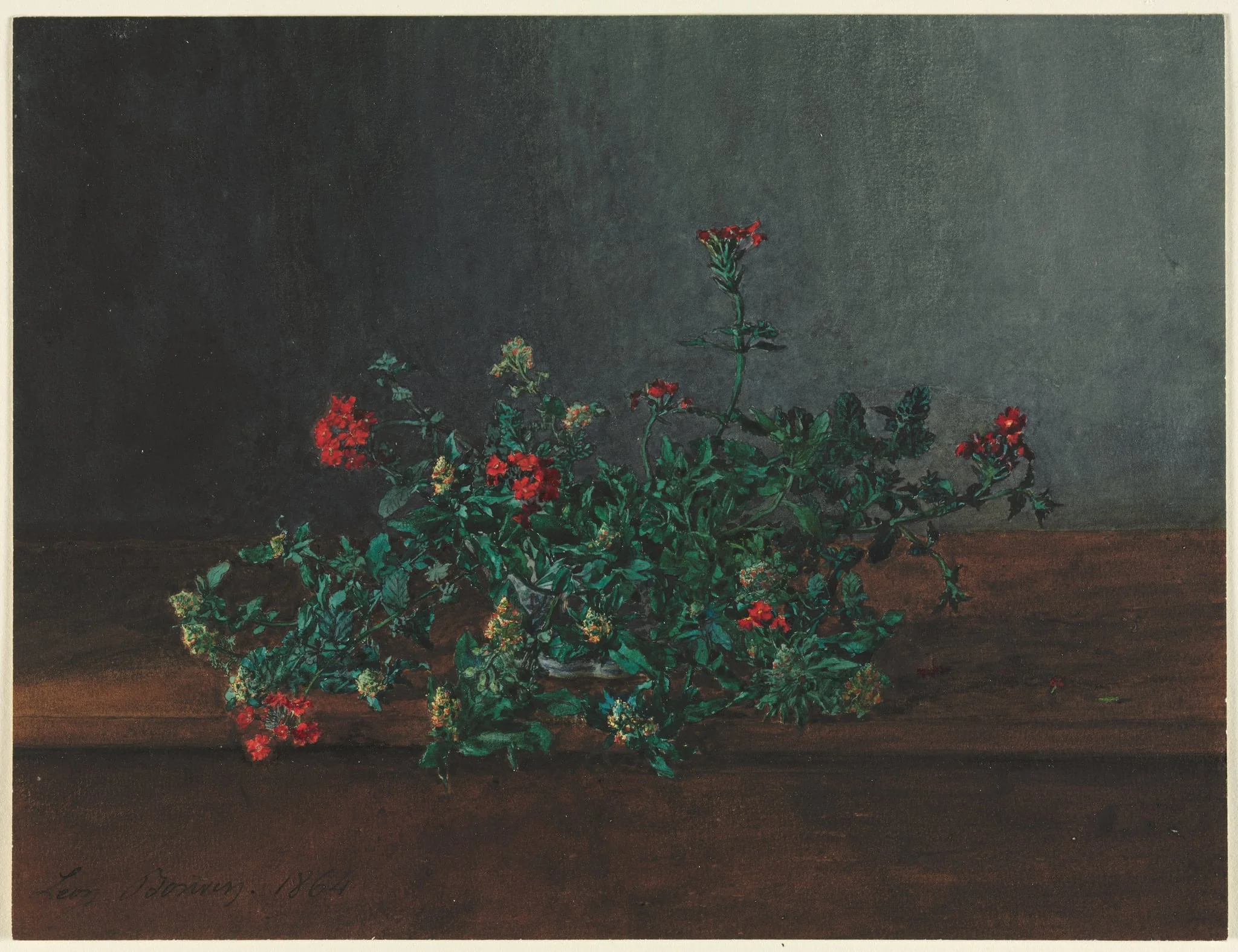 Still Life with Wild Flowers, by Léon Bonvin, 1864