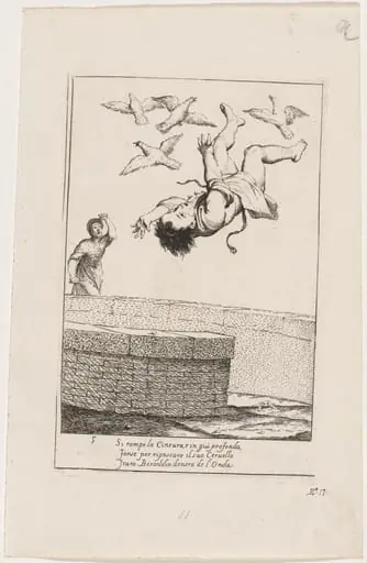 Bertoldino Falling into a Fish Pond