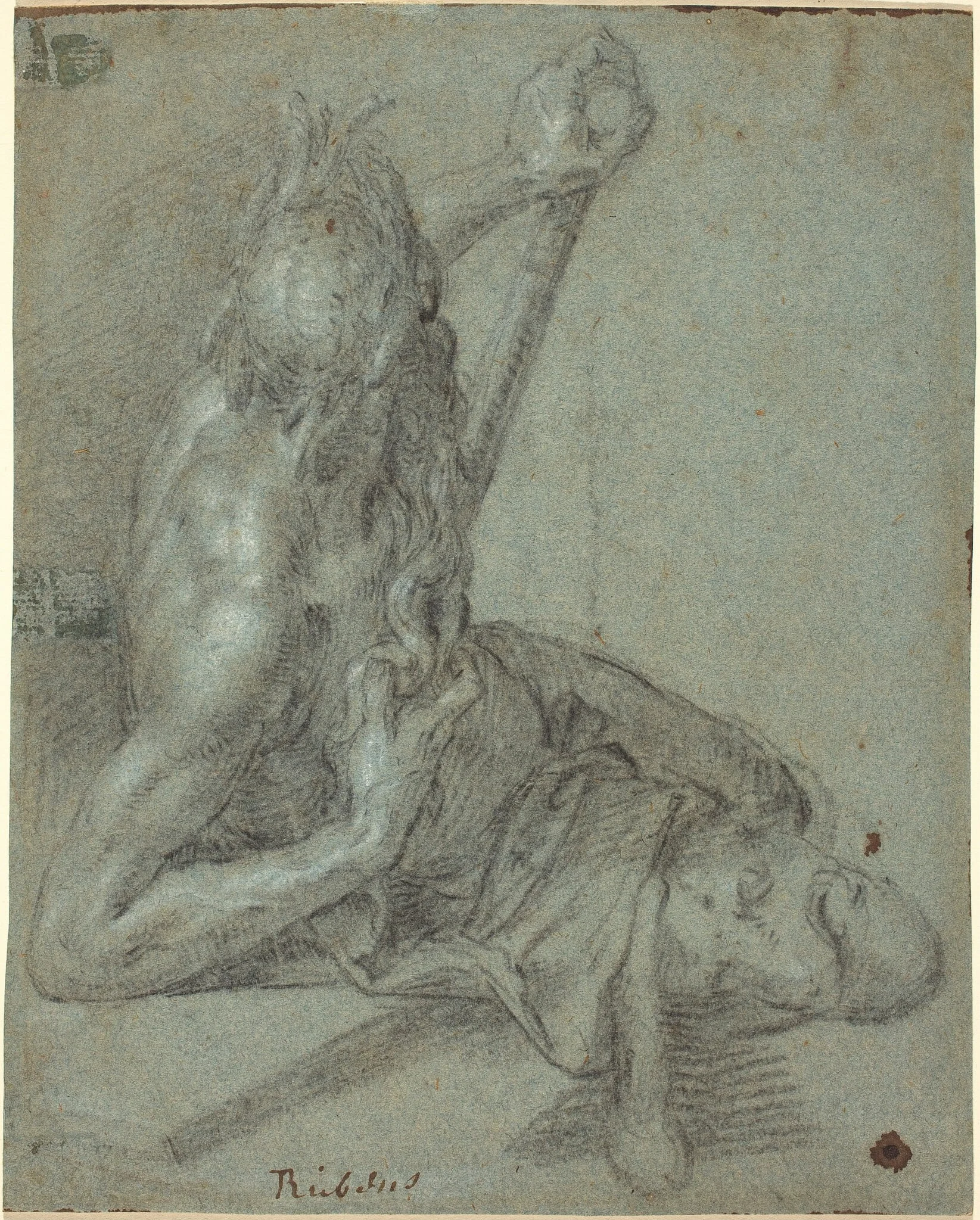 River God, by Italian 17th Century, chalk, 1620