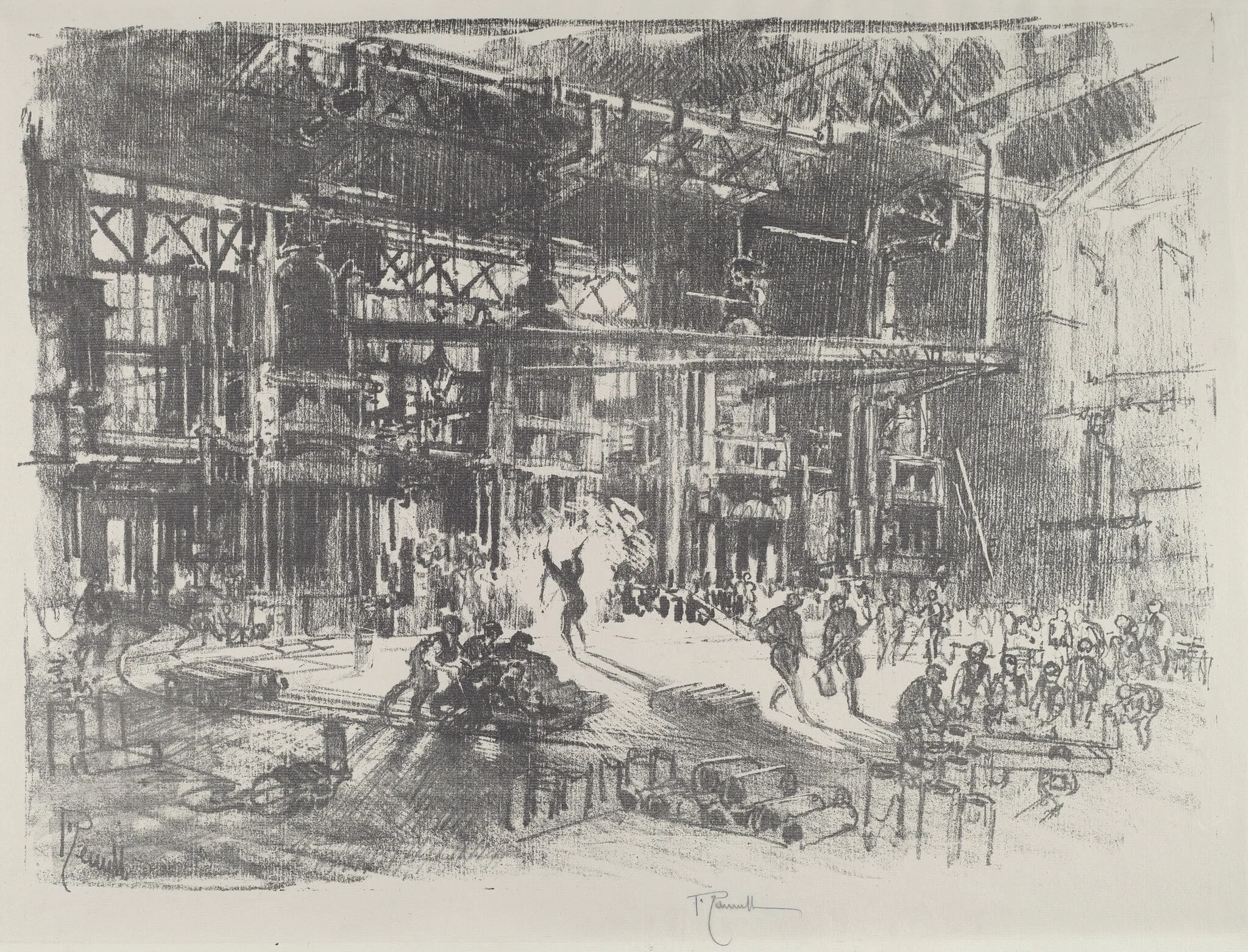 The Presses, by Joseph Pennell, ink, 1916