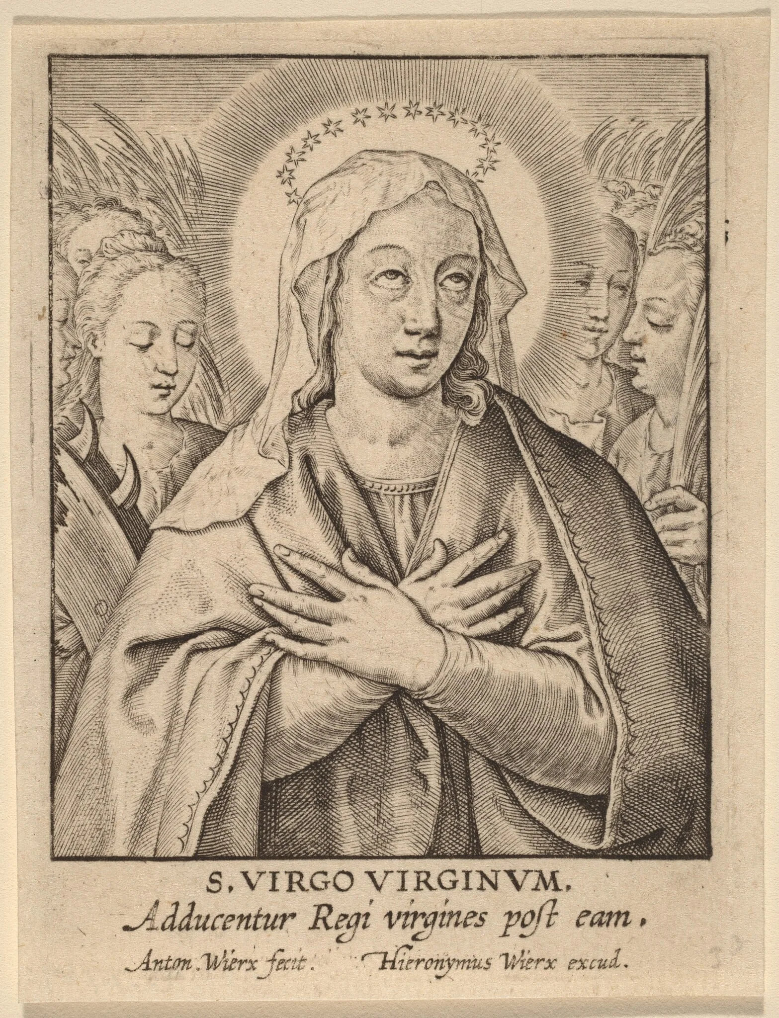 S. Virgo Virginum, by Anton Wierix, ink, 1588