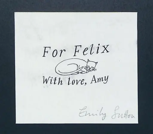 Label Card 'For Felix, with love, Amy'