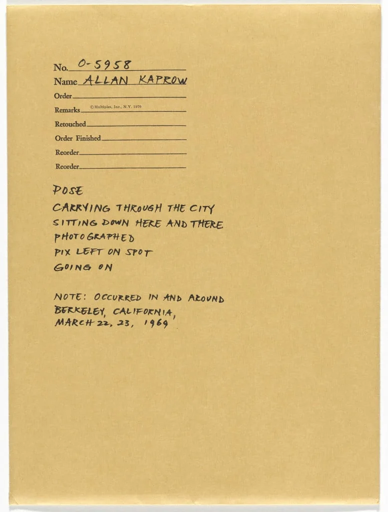Untitled, by Allan Kaprow, ink, 1970