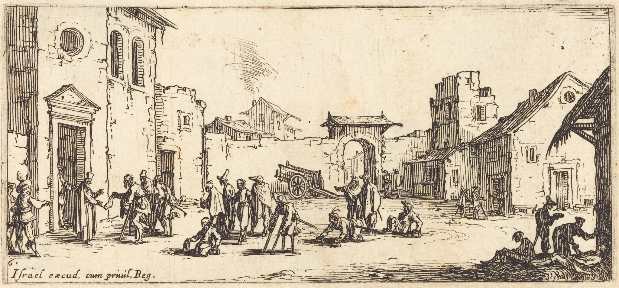 The Hospital, by Jacques Callot, ink, 1633