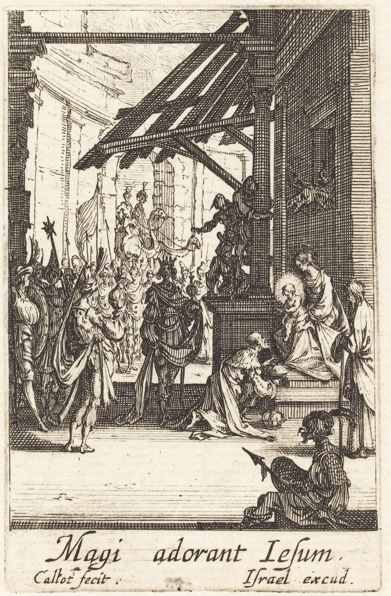The Adoration of the Magi, by Jacques Callot, ink, 1634