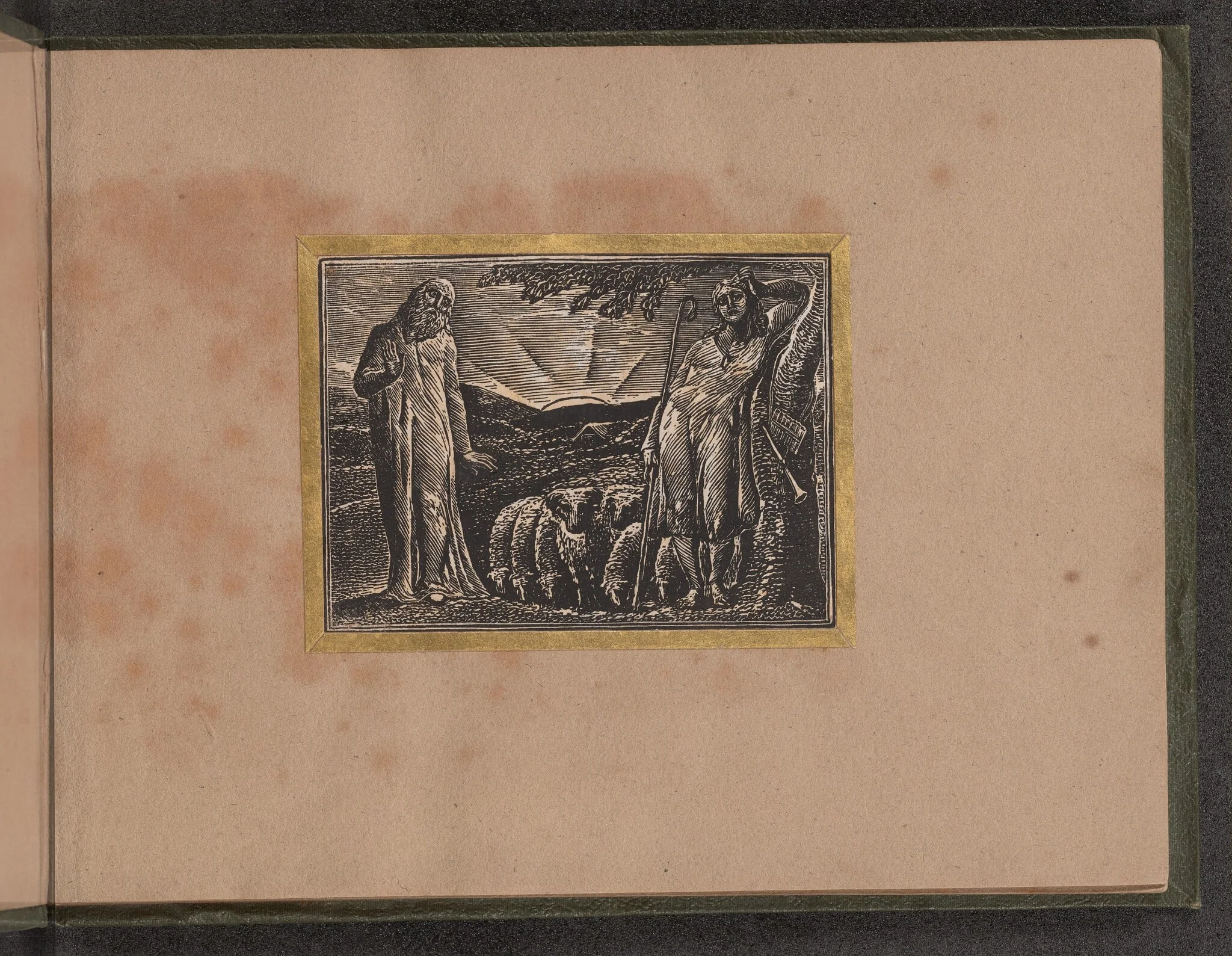 Thenot and Colinet, by William Blake, ink, 1821